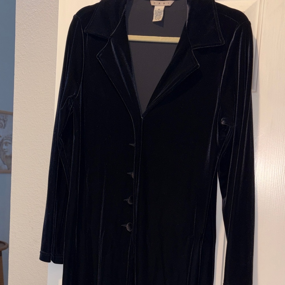 CAbi Black Velvet Jacket